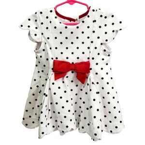 Maggie and Zoe Polka Dot Dress‎ in Black, White, and Red Size 3T